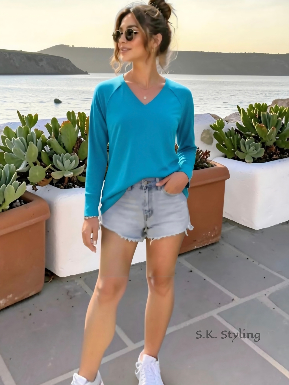 Wildfox Haley Soft Brushed Sweater Knit Top Hi-low Raglan Long Sleeve Large